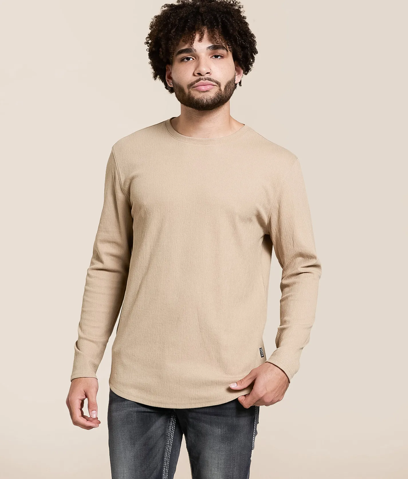 Nova Industries Textured T-Shirt Khaki Sale
