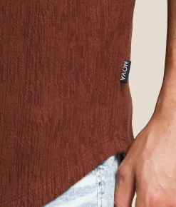 Nova Industries Textured T-Shirt Chocolate Chip Discount