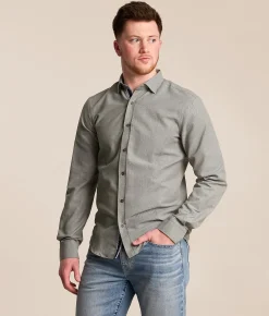 Eight X Textured Woven Shirt Olive Sale