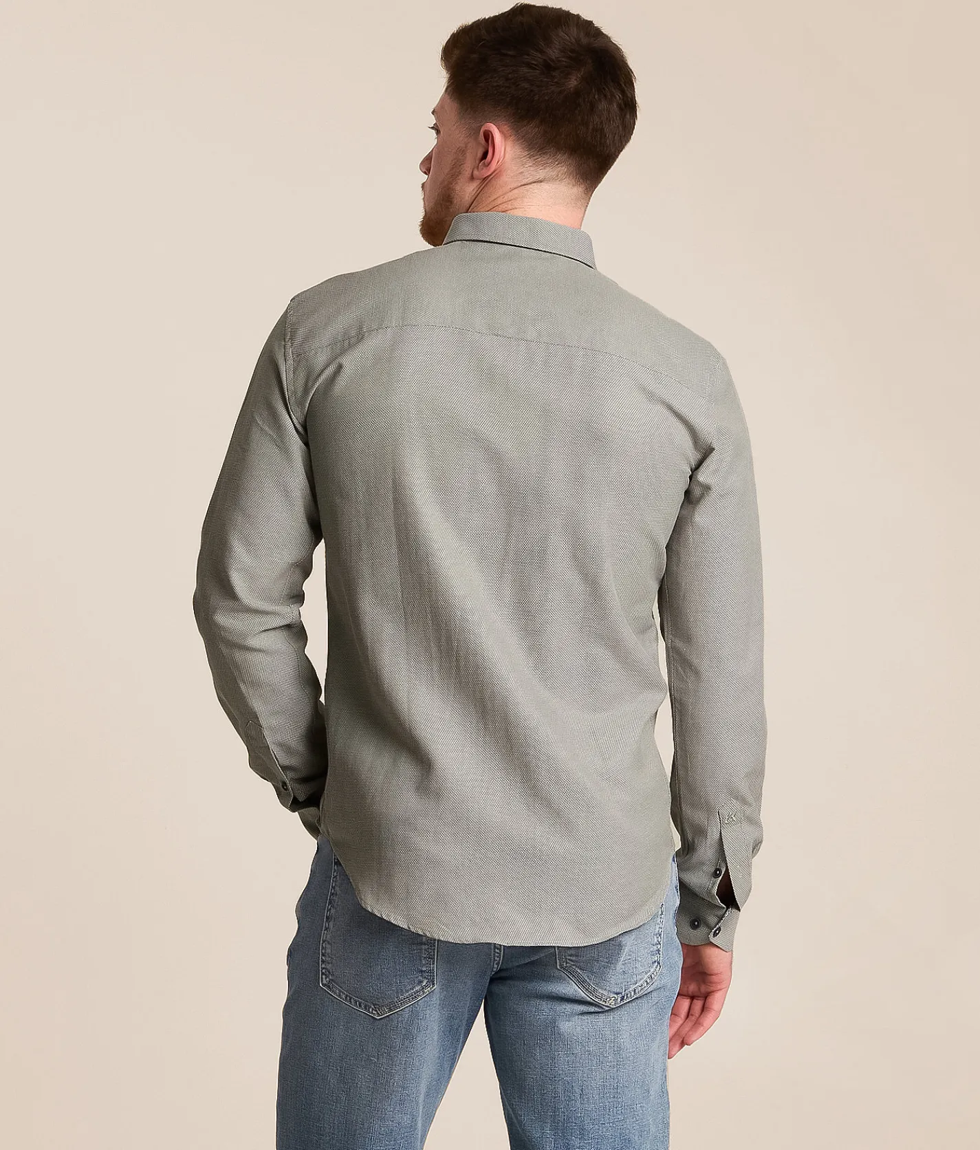 Eight X Textured Woven Shirt Olive Sale