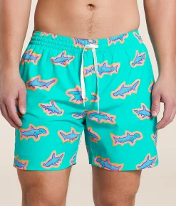 Chubbies The Apex Swimmers Stretch Swim Trunks Mint Pattern Based