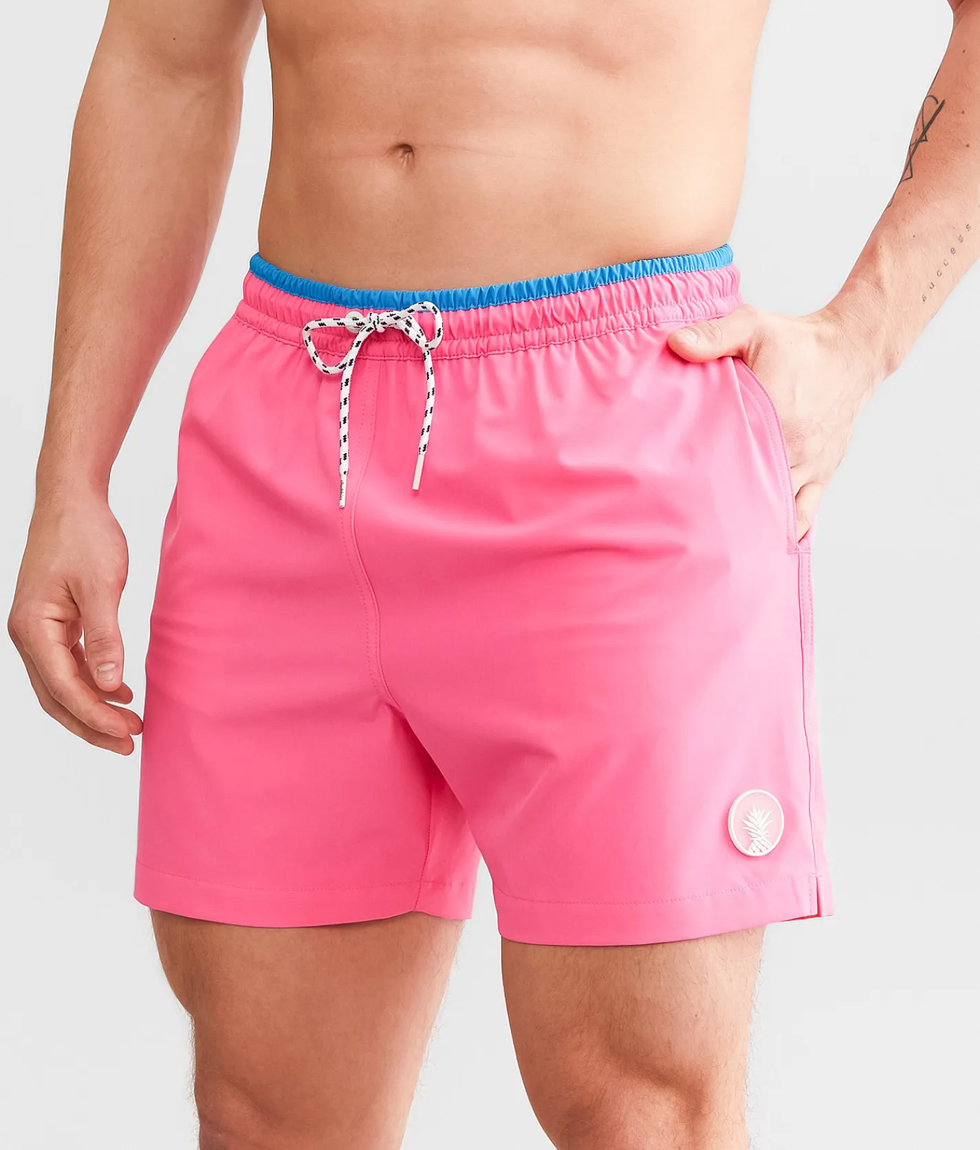 Bottoms|Swimwear | Chubbies The Avalons Stretch Swim Trunks Bright Pink