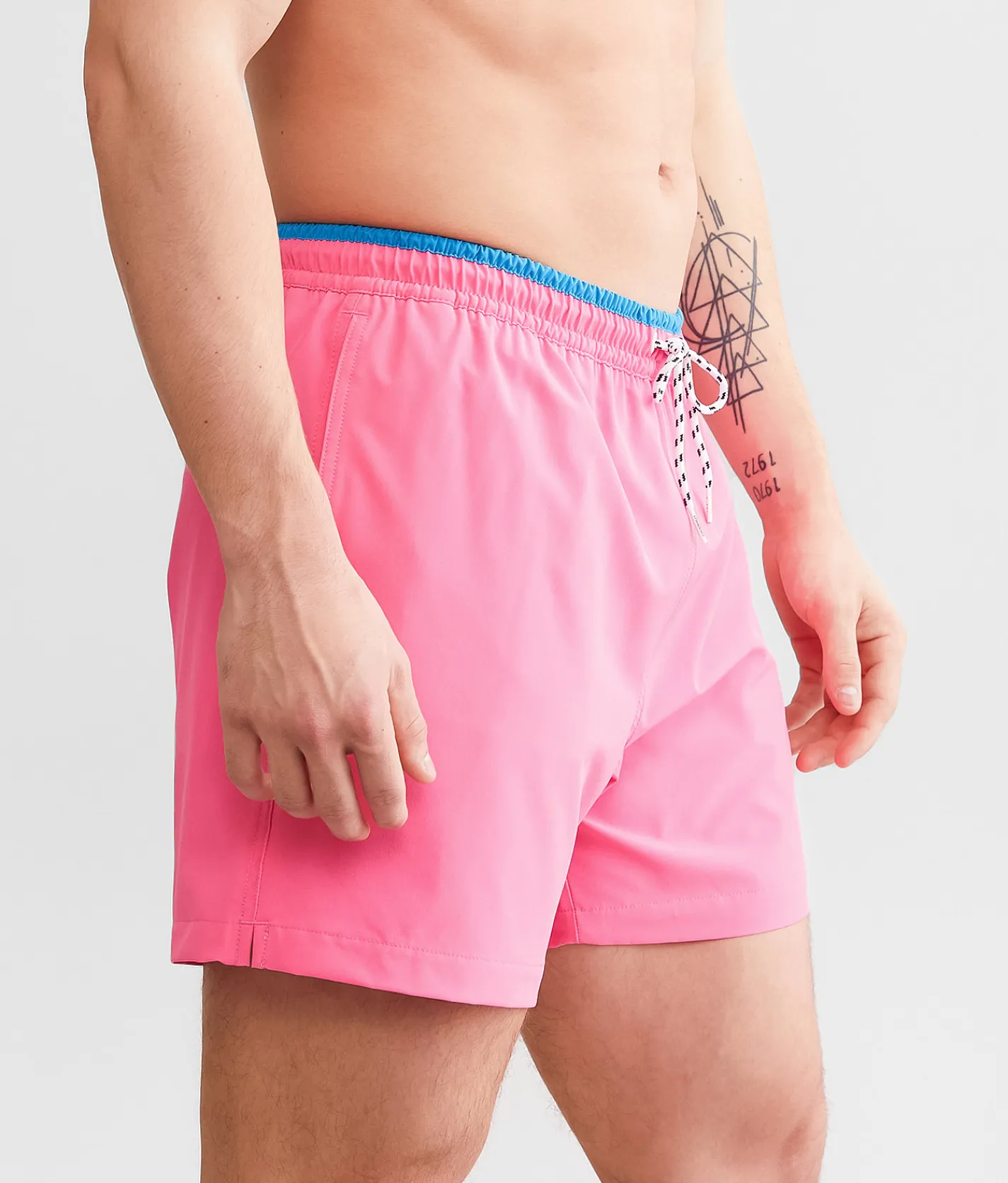 Bottoms|Swimwear | Chubbies The Avalons Stretch Swim Trunks Bright Pink