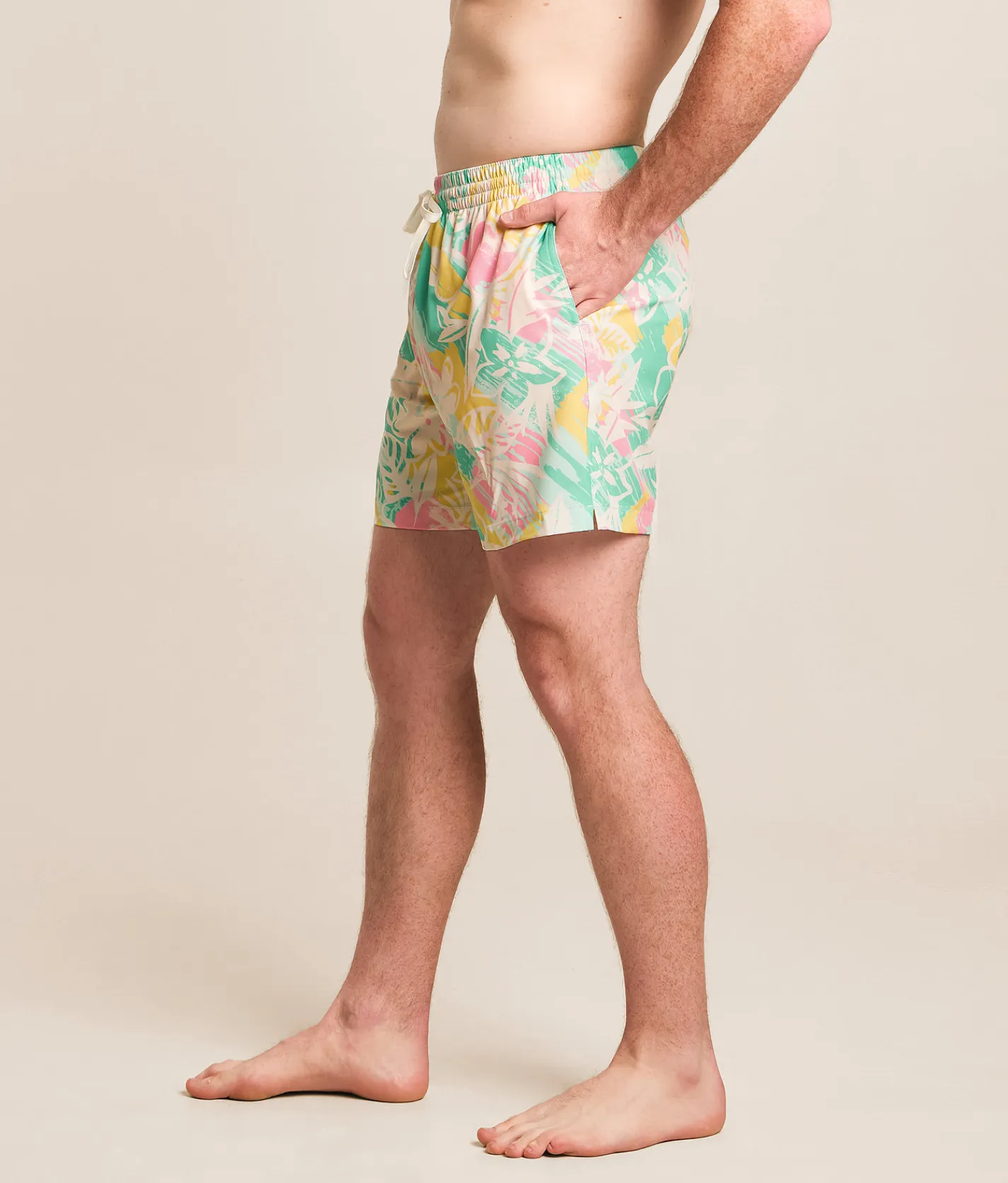 Bottoms|Swimwear | Chubbies The Baja Breezies Stretch Swim Trunks Optic White