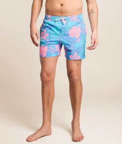 Bottoms | Chubbies The Baja Breezies Stretch Swim Trunks Turquoise Aqua