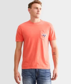 Old Row The Bald Eagle T-Shirt Bright Salmon Hot