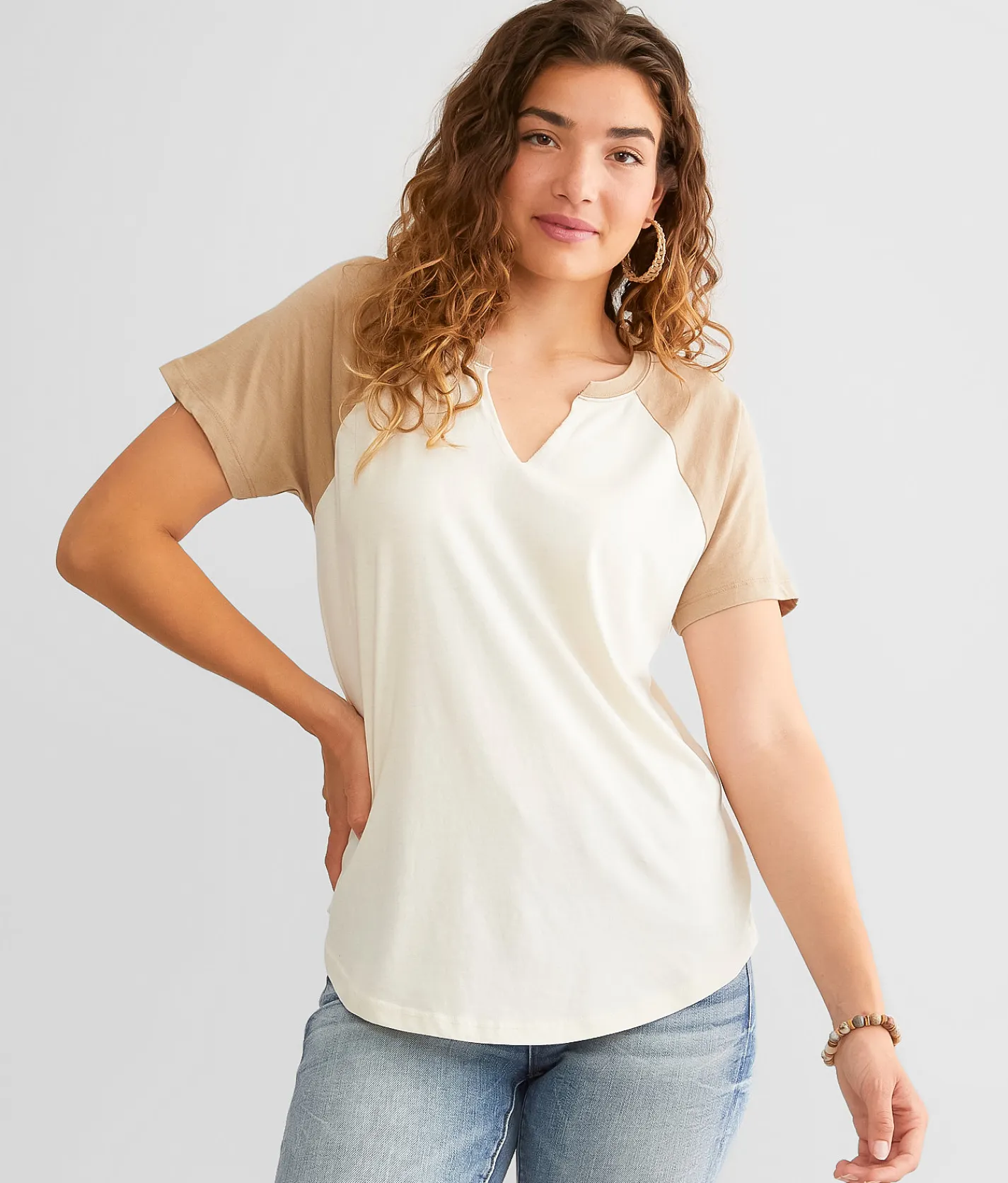 Tops | White Crow The Baseball T-Shirt Sandshell