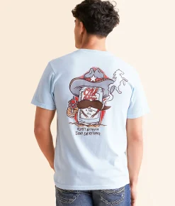 Graphic T-Shirts | Old Row The Beer Can Cowboy T-Shirt Chambray