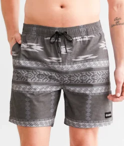 Hooey The Bigwake Stretch Swim Trunks Charcoal Aztec Online