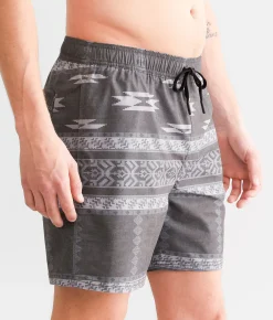 Hooey The Bigwake Stretch Swim Trunks Charcoal Aztec Online