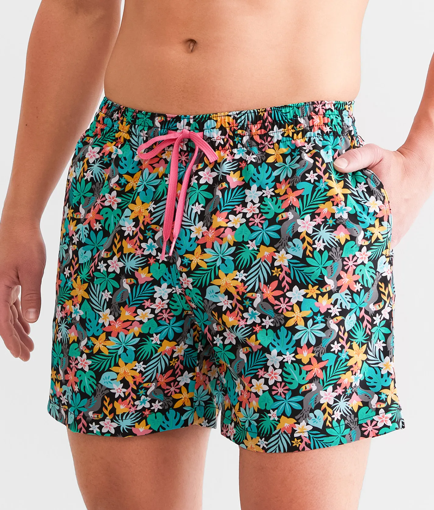 Swimwear | Chubbies The Bloomerangs Stretch Swim Trunks Black Solid