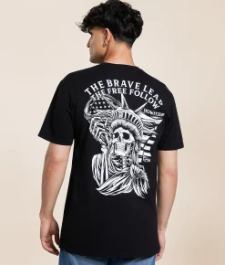Tops|Graphic T-Shirts | Howitzer The Brave T-Shirt Black