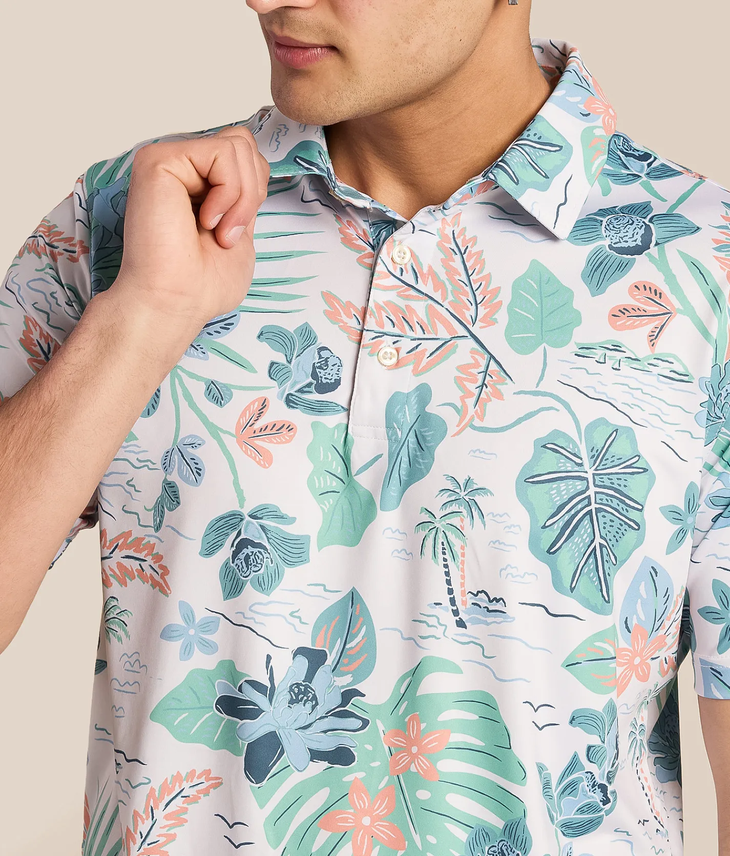 Tops | Chubbies The Brush & Shrub Performance Polo White
