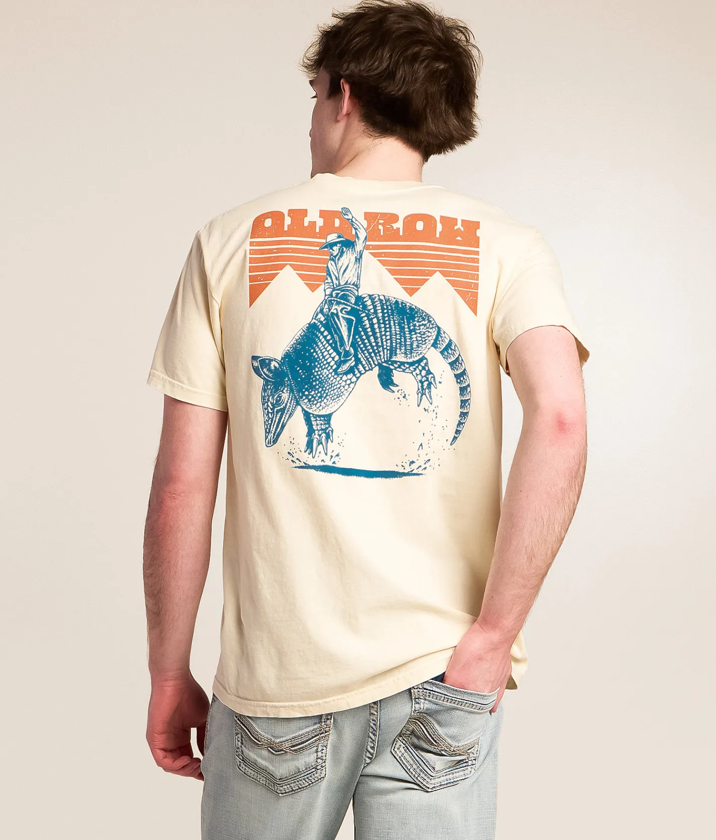 Old Row The Bucking Armadillo T-Shirt Ivory Hot