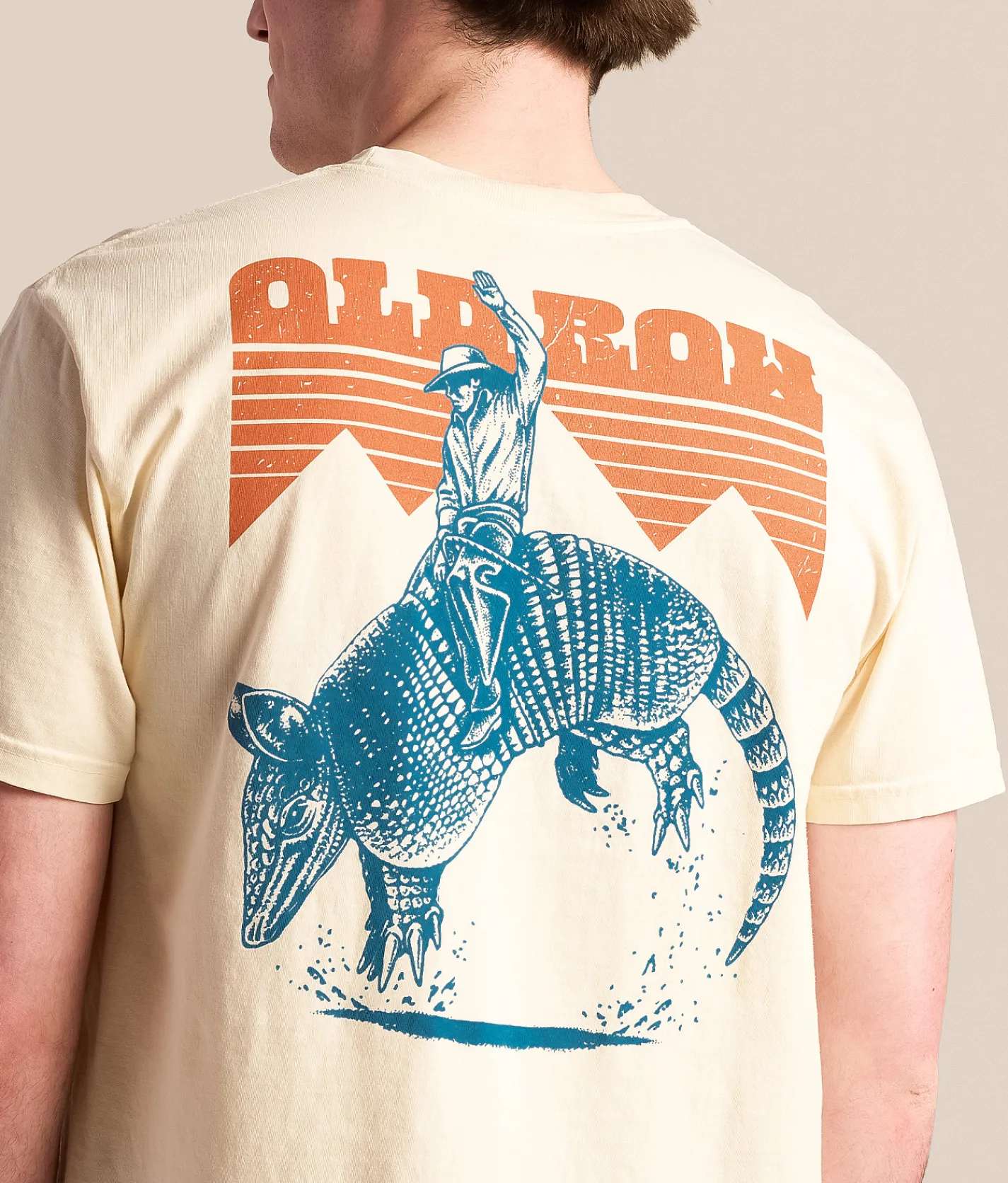 Old Row The Bucking Armadillo T-Shirt Ivory Hot