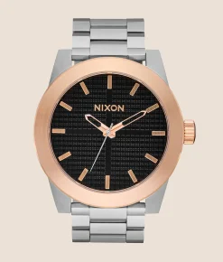 Nixon The Corporal Watch Silver Rose Gold Black