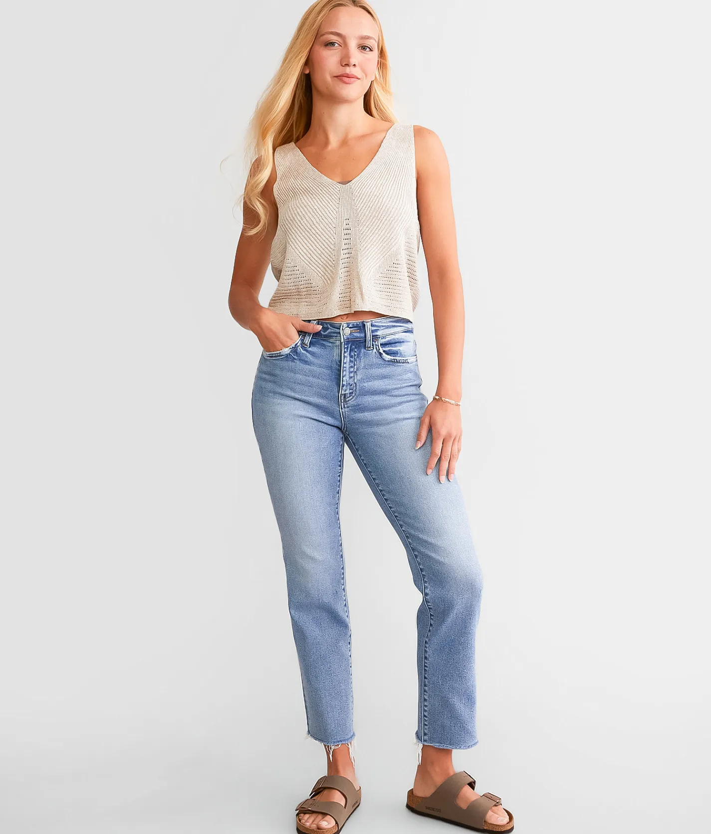 Willow & Root The Cropped Everyday Jean Yellow Bell Best
