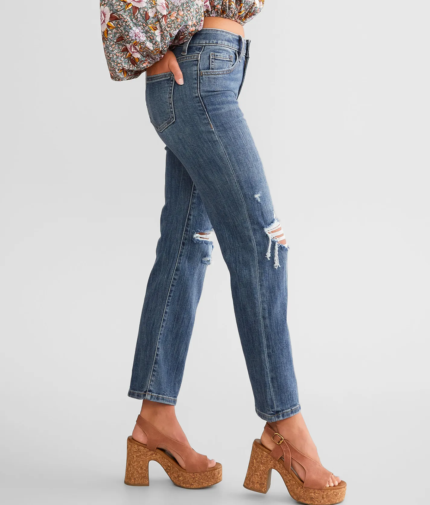 Jeans|Bottoms | Willow & Root The Cropped Everyday Stretch Jean Foxglove