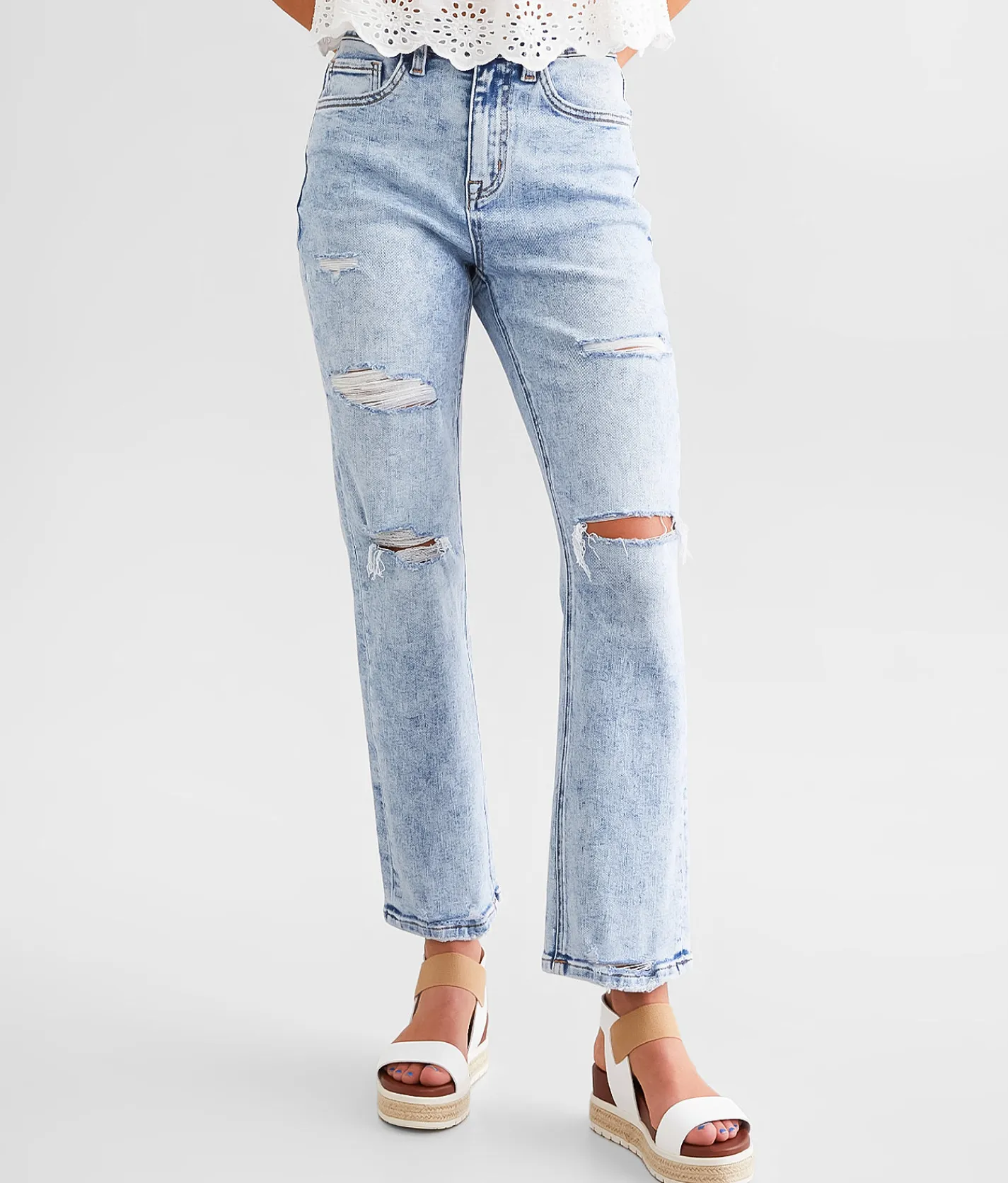 Jeans|Sale Jeans | Willow & Root The Cropped Rise Up Jean Jade Plant