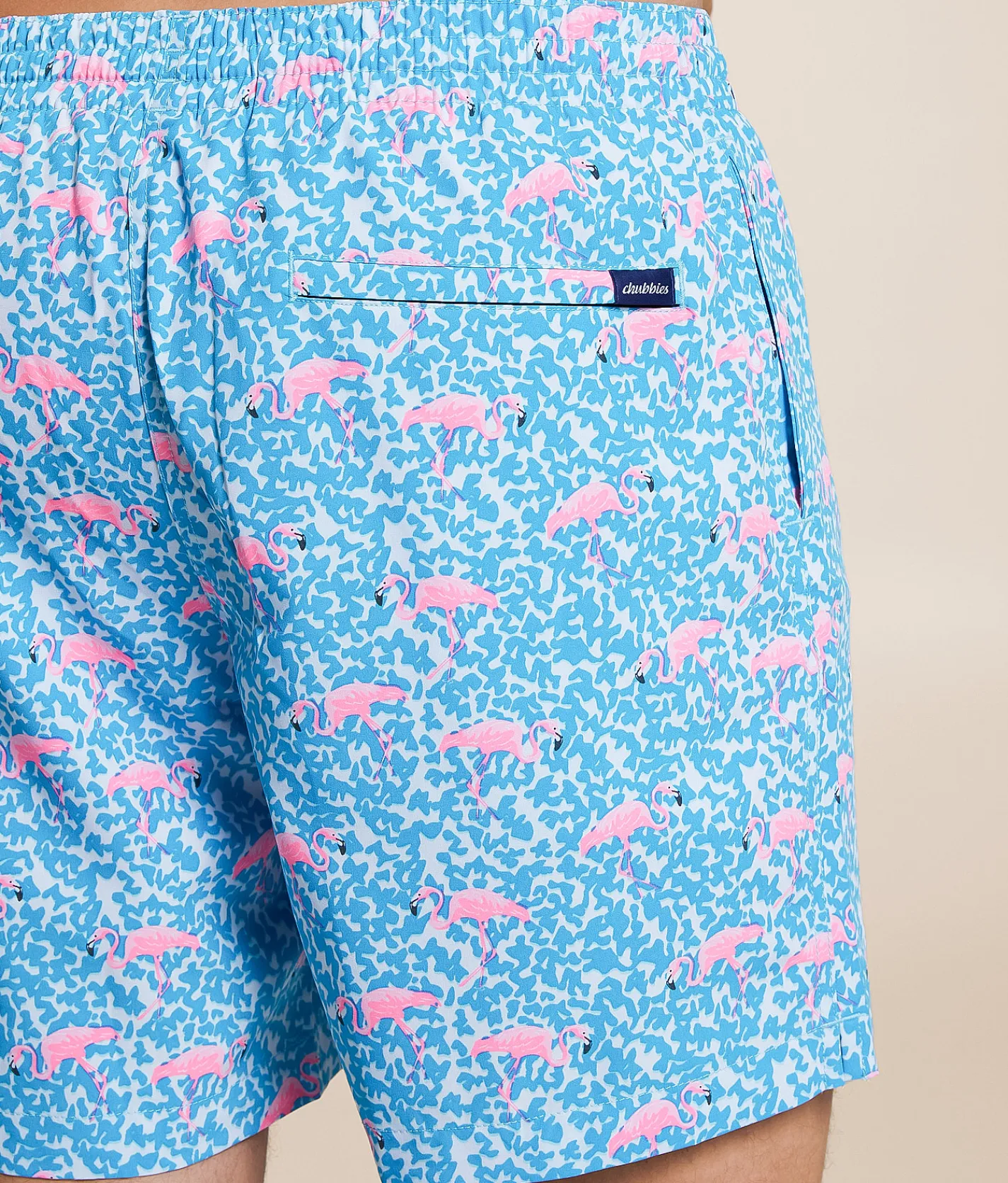 Bottoms | Chubbies The Domingos Are For Flamingos Stretch Swim Trunks Bright Blue Solid