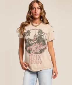 Tops | Merch Traffic The Eagles Oversized Band T-Shirt Natural