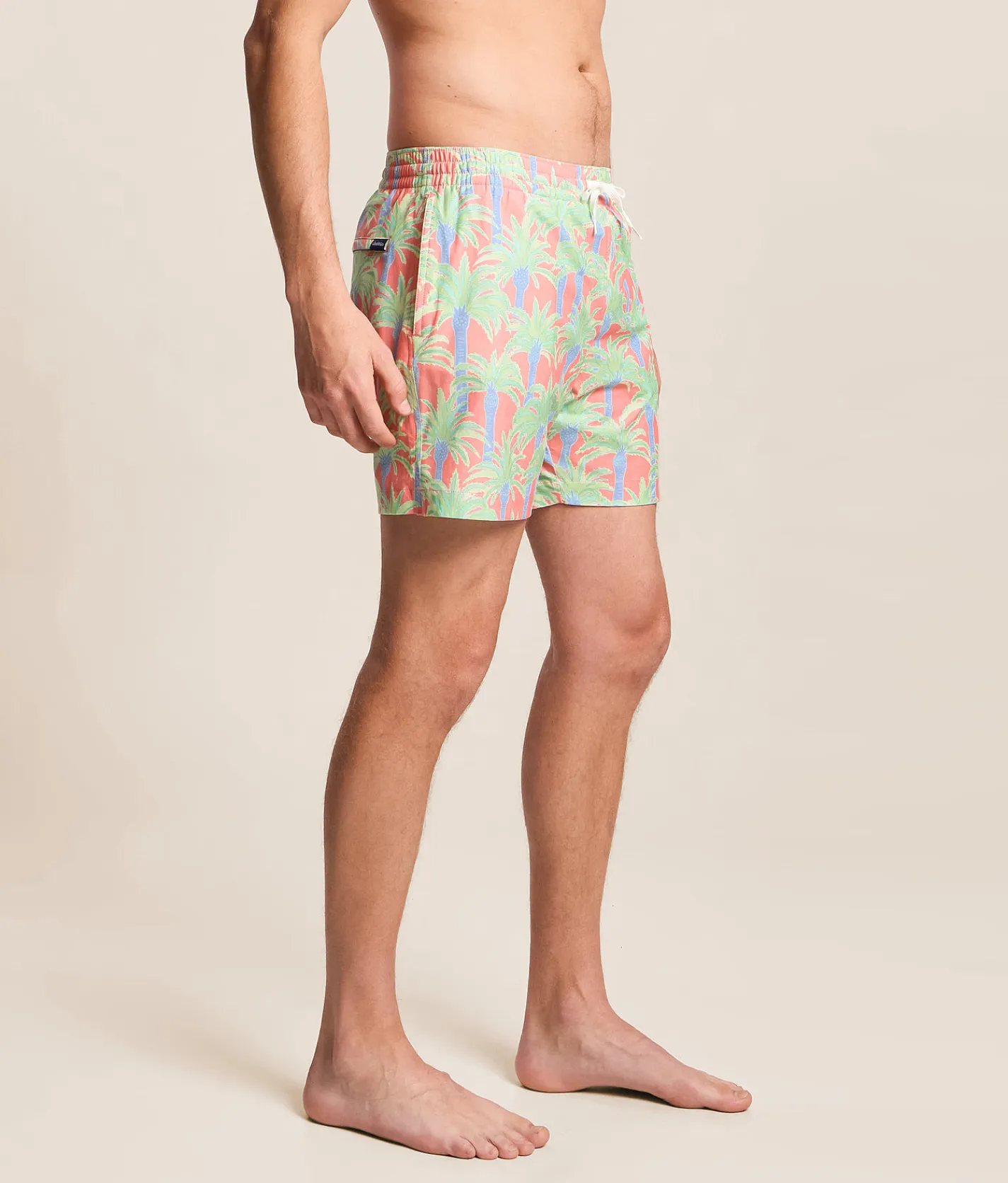 Chubbies The Easy Breezys Stretch Swim Trunks Coral Hot