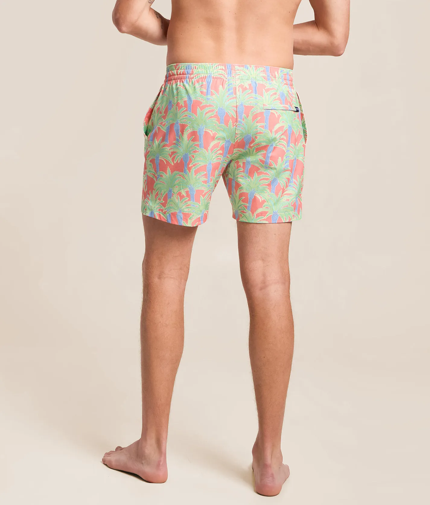 Chubbies The Easy Breezys Stretch Swim Trunks Coral Hot