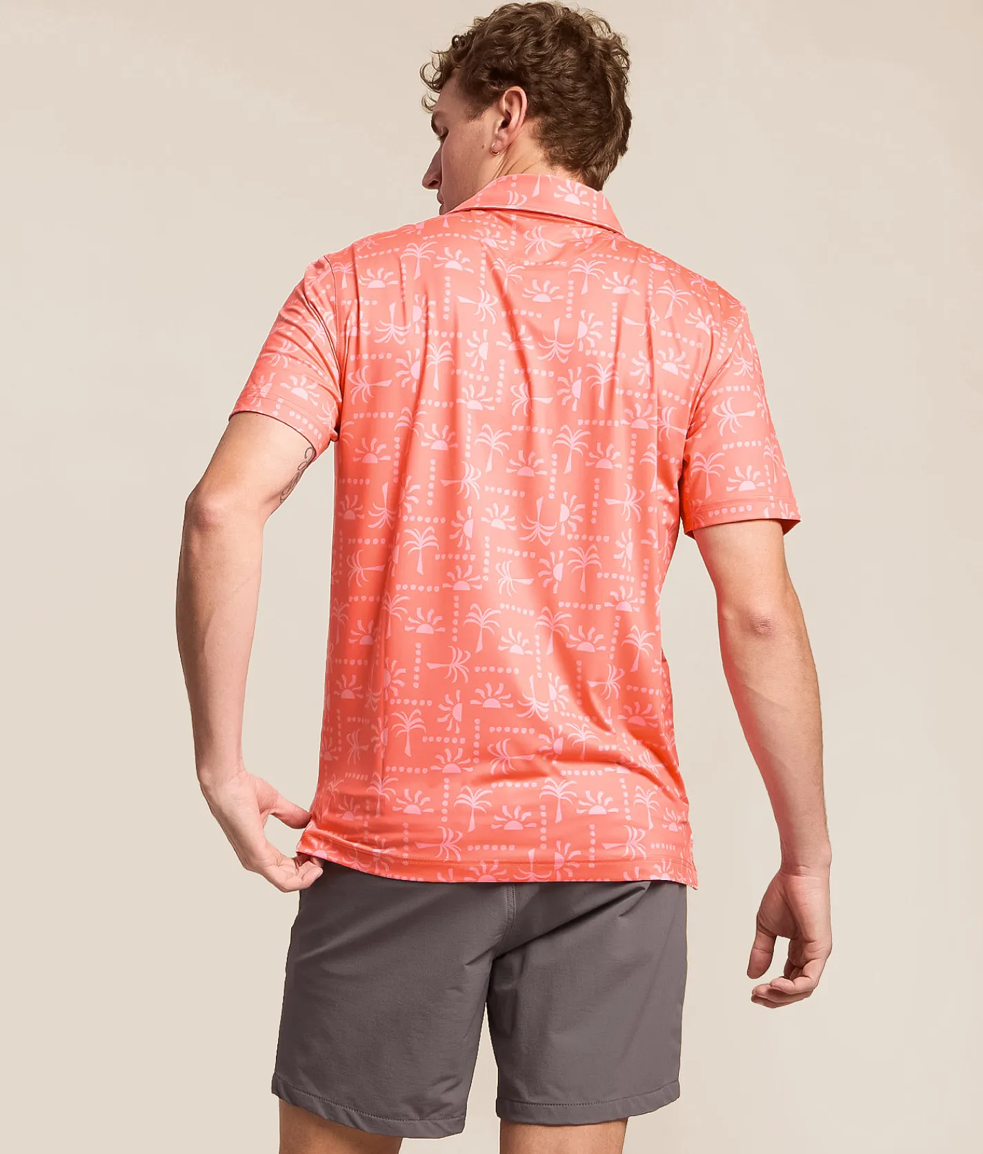 Chubbies The Easygoer Performance Polo Coral Clearance
