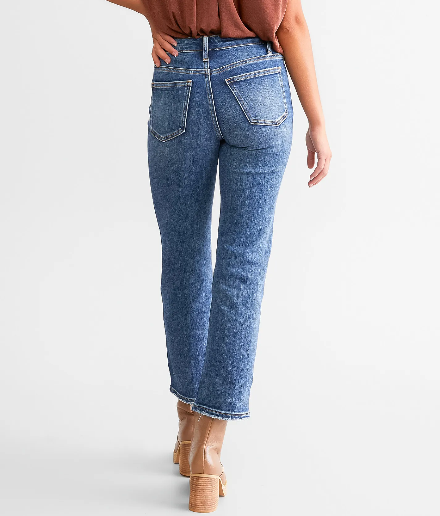 Willow & Root The Everyday Cropped Straight Stretch Jean Calantha Clearance