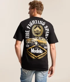 Ripple Junction® The Fighting Spirit Modelo T-Shirt Black Discount