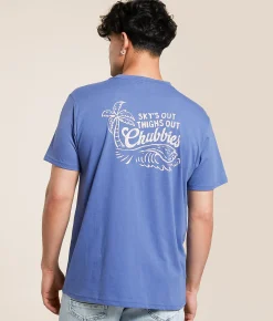 Chubbies The Folding Chair T-Shirt Dusty Blue Discount