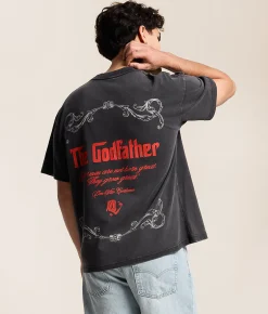 Tops|Graphic T-Shirts | ID Supply Co. The Godfather T-Shirt Washed Black