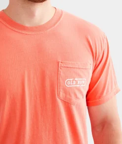 Old Row The Good Boys Club Deep Sea T-Shirt Bright Salmon