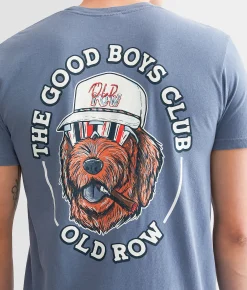 Old Row The Good Boys Club T-Shirt Blue Jean
