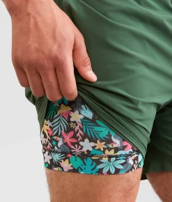 Bottoms|Activewear | Chubbies The Greeneries Short Dark Green Solid