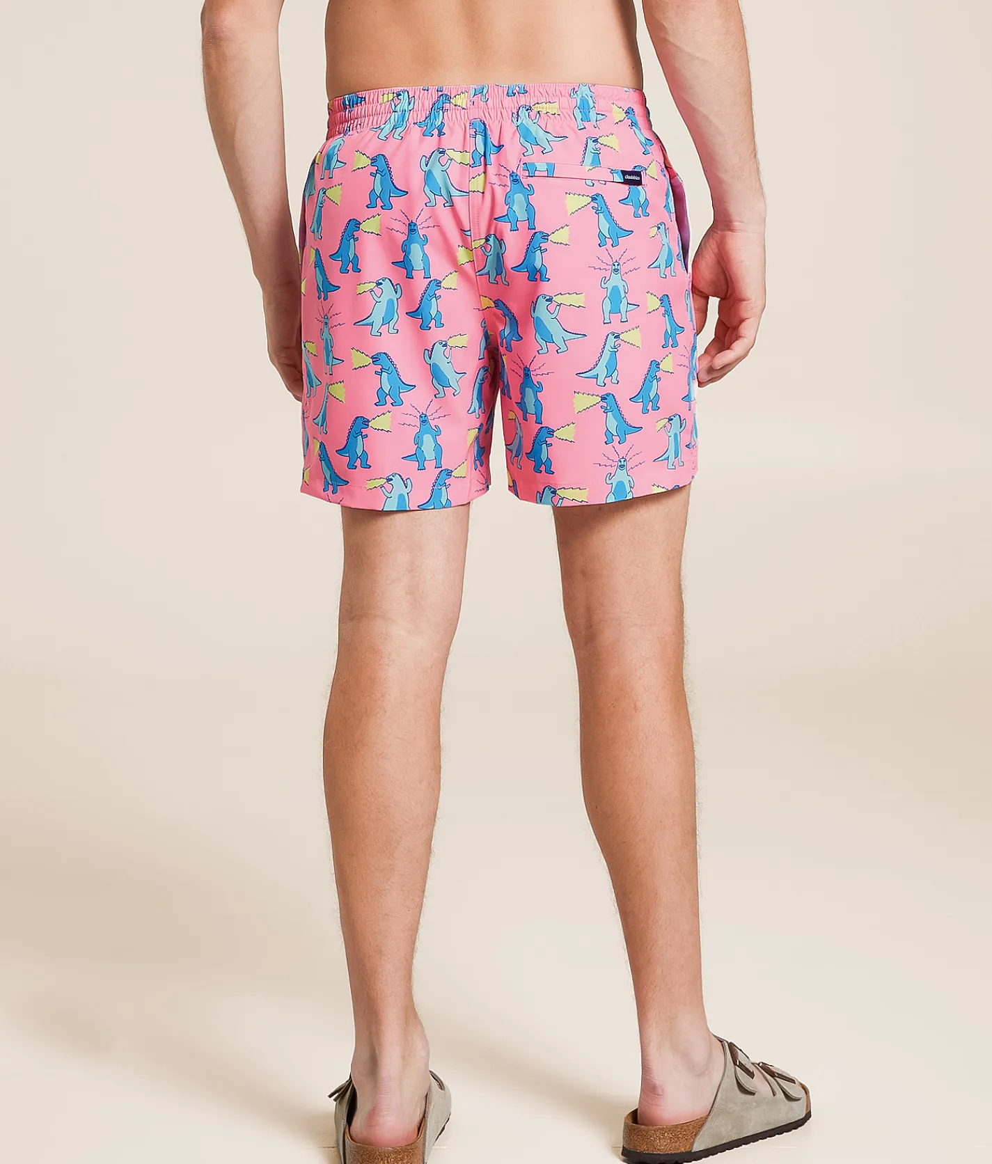 Chubbies The Hear Me Roars Stretch Swim Trunks Bright Pink Hot