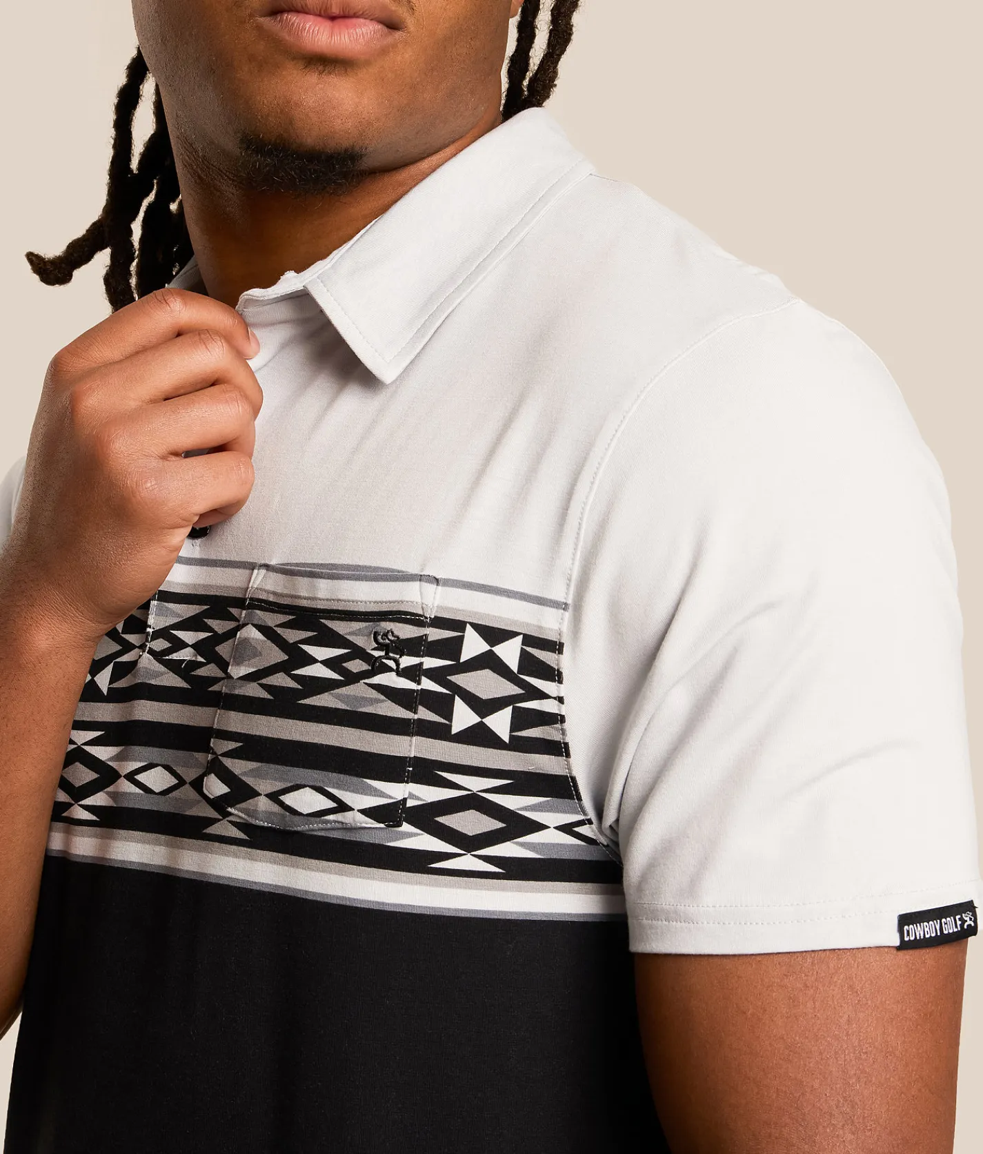 Tops|Activewear | Hooey The Hot Shot Pocket Performance Polo Black Grey