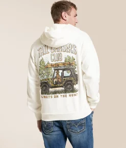 Tops | Tail Chasers Club The Hunt Hooded Sweatshirt Antique White