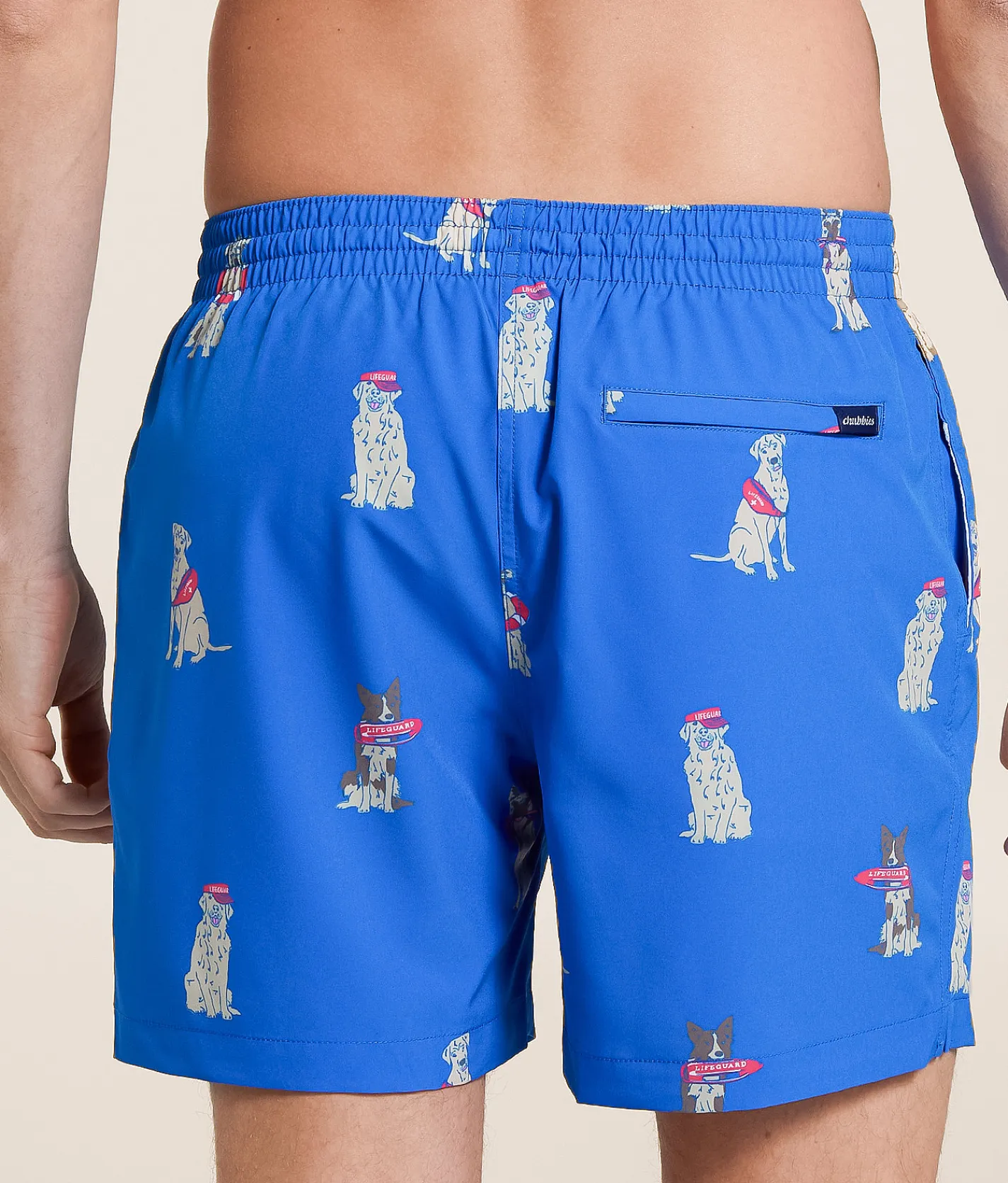 Chubbies The I Let The Dogs Out Stretch Swim Trunks Bright Blue New
