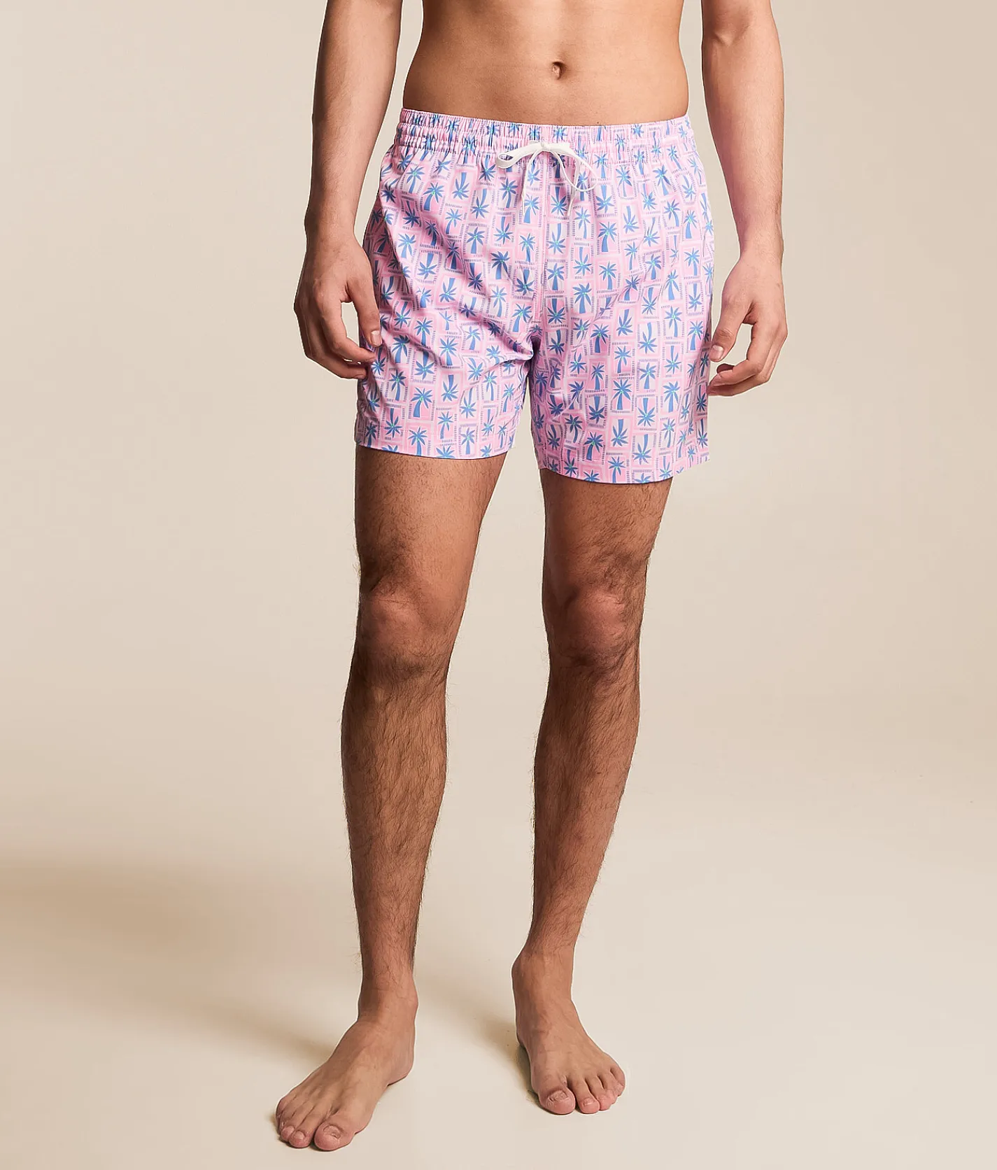 Bottoms|Swimwear | Chubbies The Miami Mosaic Stretch Swim Trunks Optic White