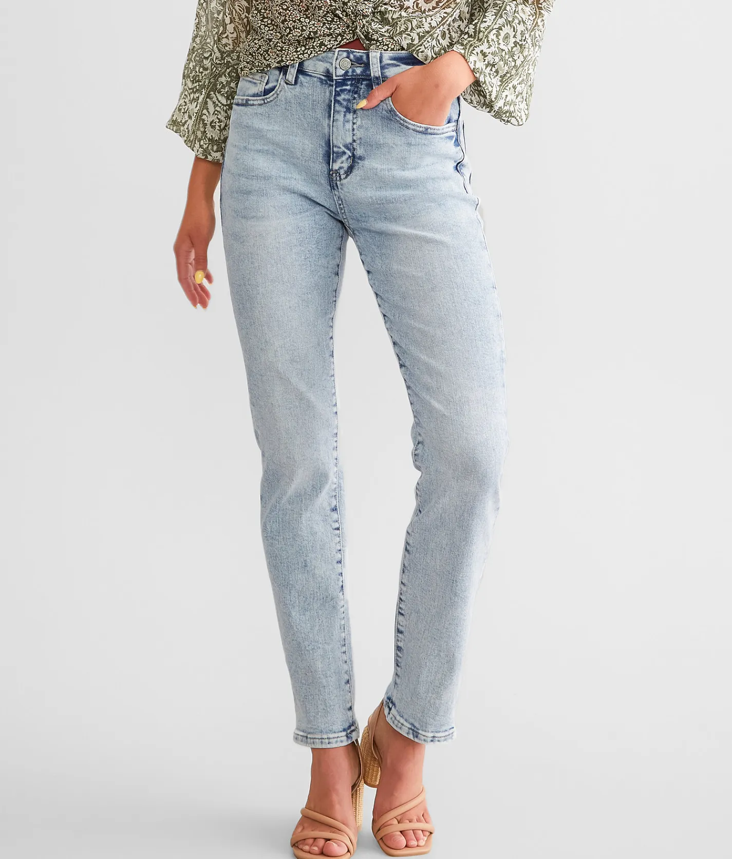 Willow & Root The Mom Jean Carnation New