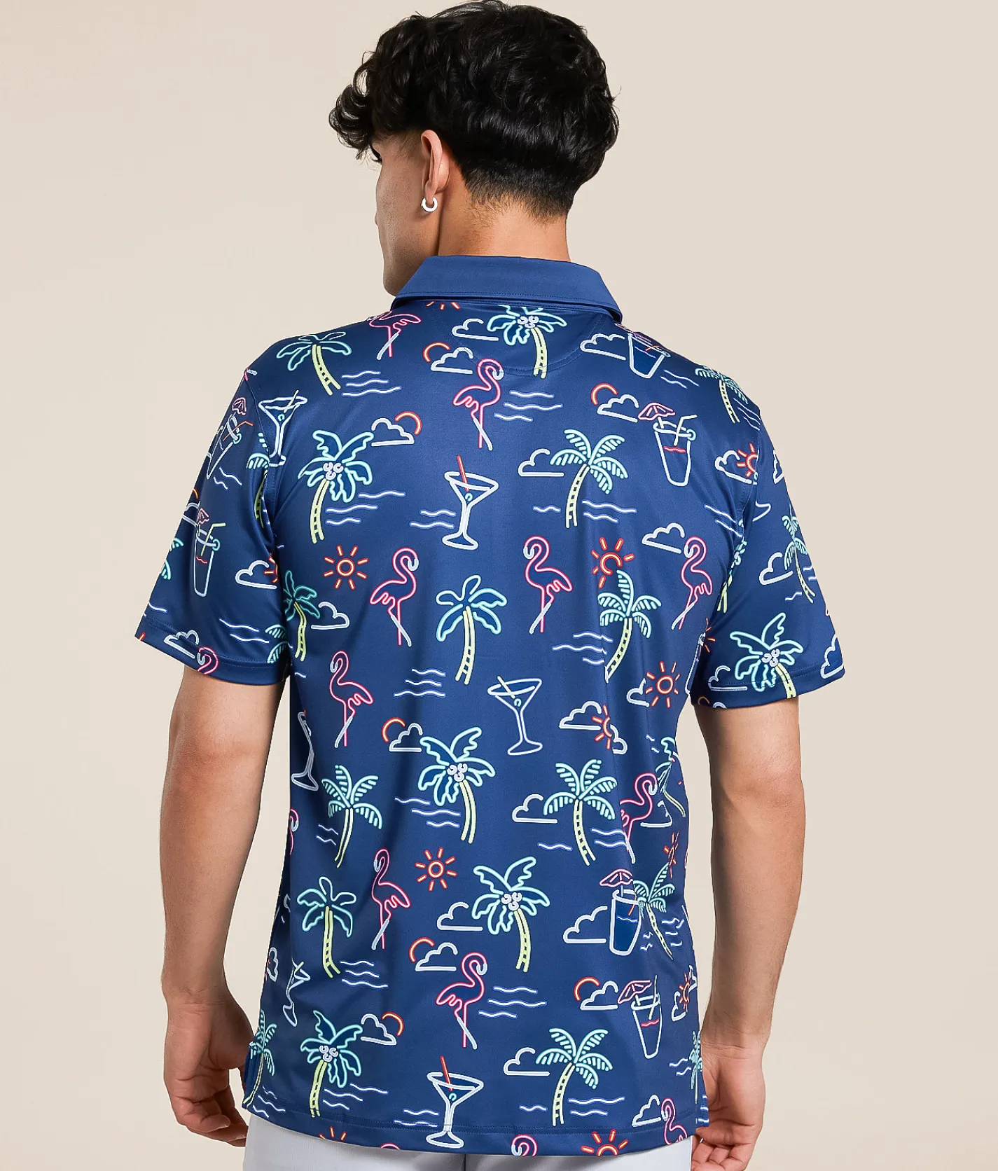 Tops | Chubbies The Neon Light Performance Polo Navy