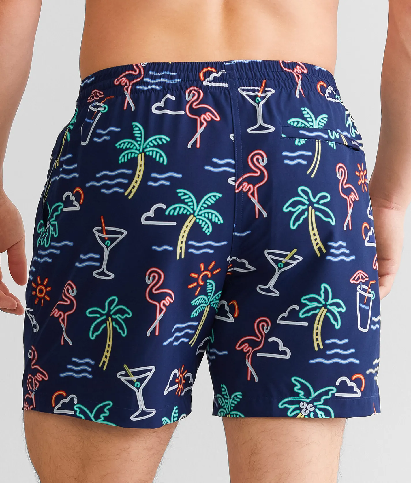 Chubbies The Neon Lights Stretch Swim Trunks Navy Discount