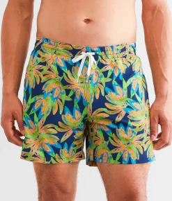 Chubbies The Ocean Flowers Stretch Swim Trunks Bright Green Pattern Ba Best
