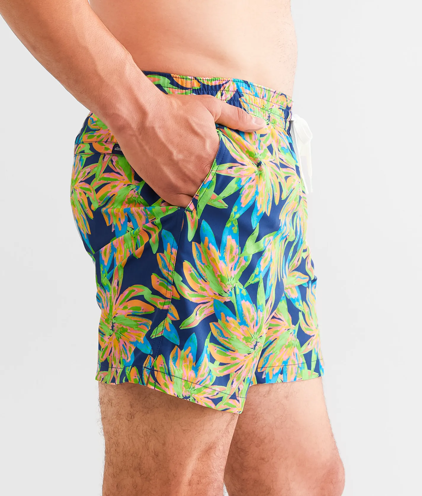 Chubbies The Ocean Flowers Stretch Swim Trunks Bright Green Pattern Ba Best