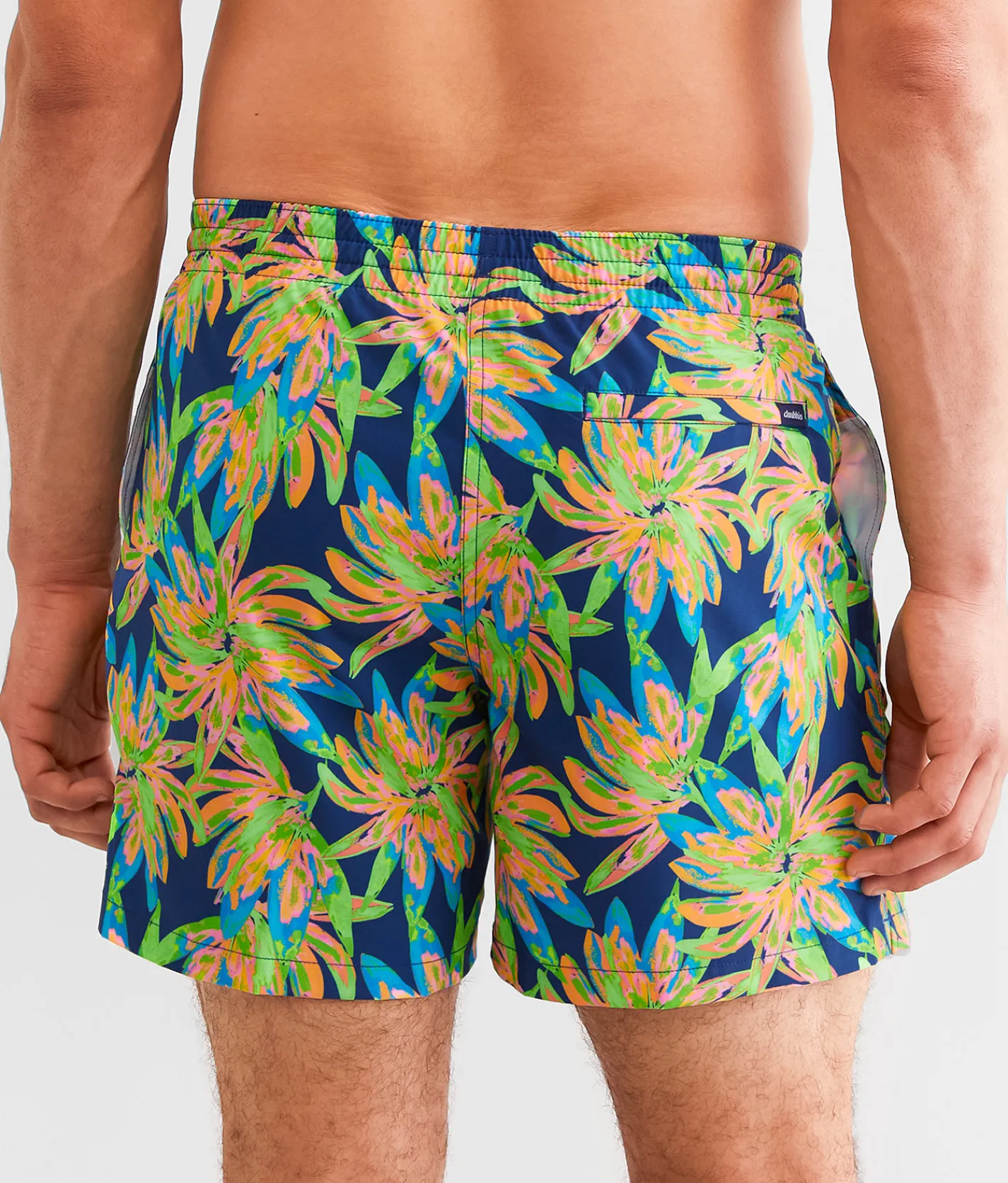 Chubbies The Ocean Flowers Stretch Swim Trunks Bright Green Pattern Ba Best
