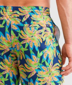 Chubbies The Ocean Flowers Stretch Swim Trunks Bright Green Pattern Ba Best