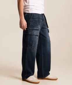 Von Dutch The Outlaws Cargo Straight Stretch Jean Middle Moon Discount