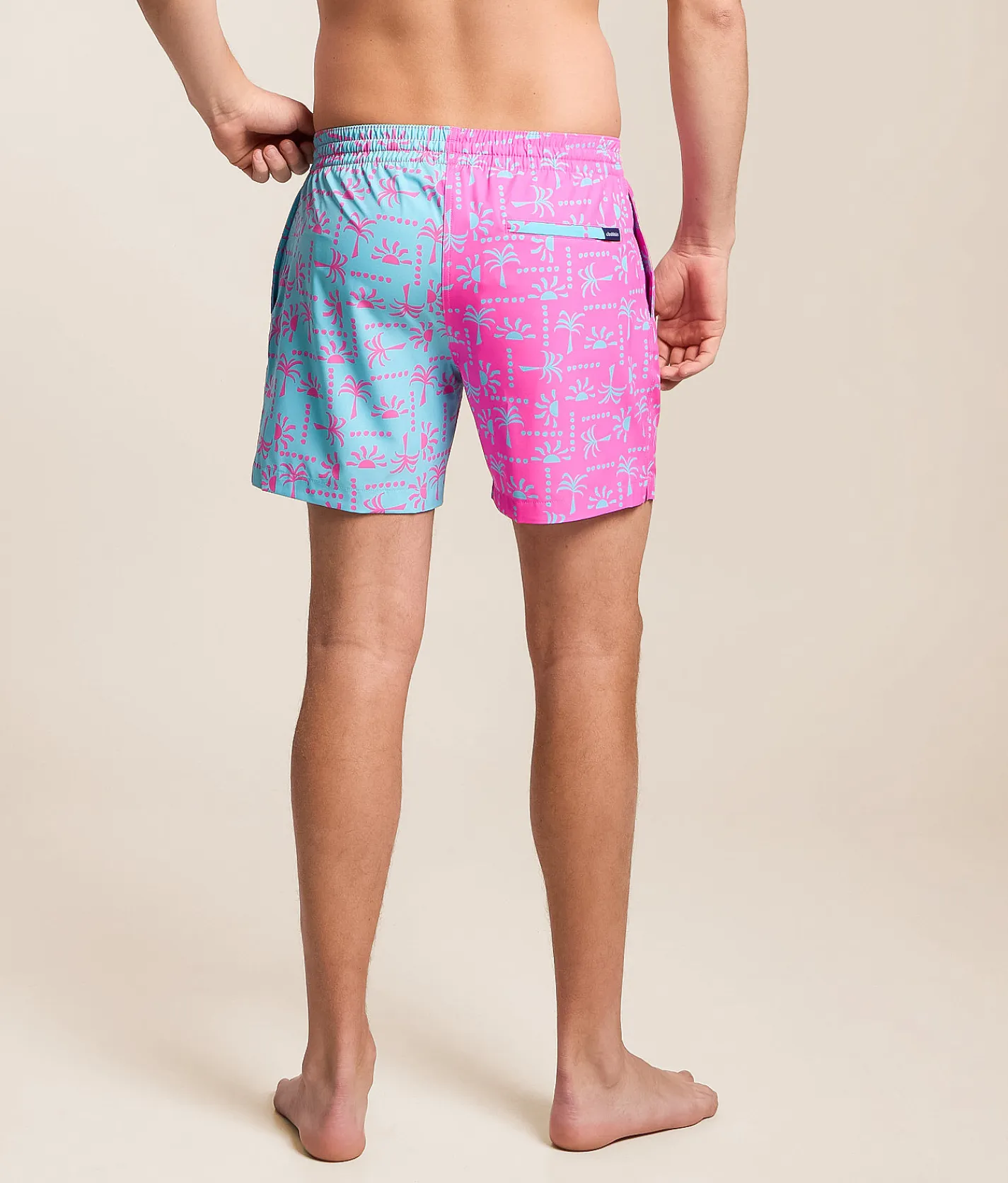 Chubbies The Pacific Grids Stretch Swim Trunks Bright Pink Discount