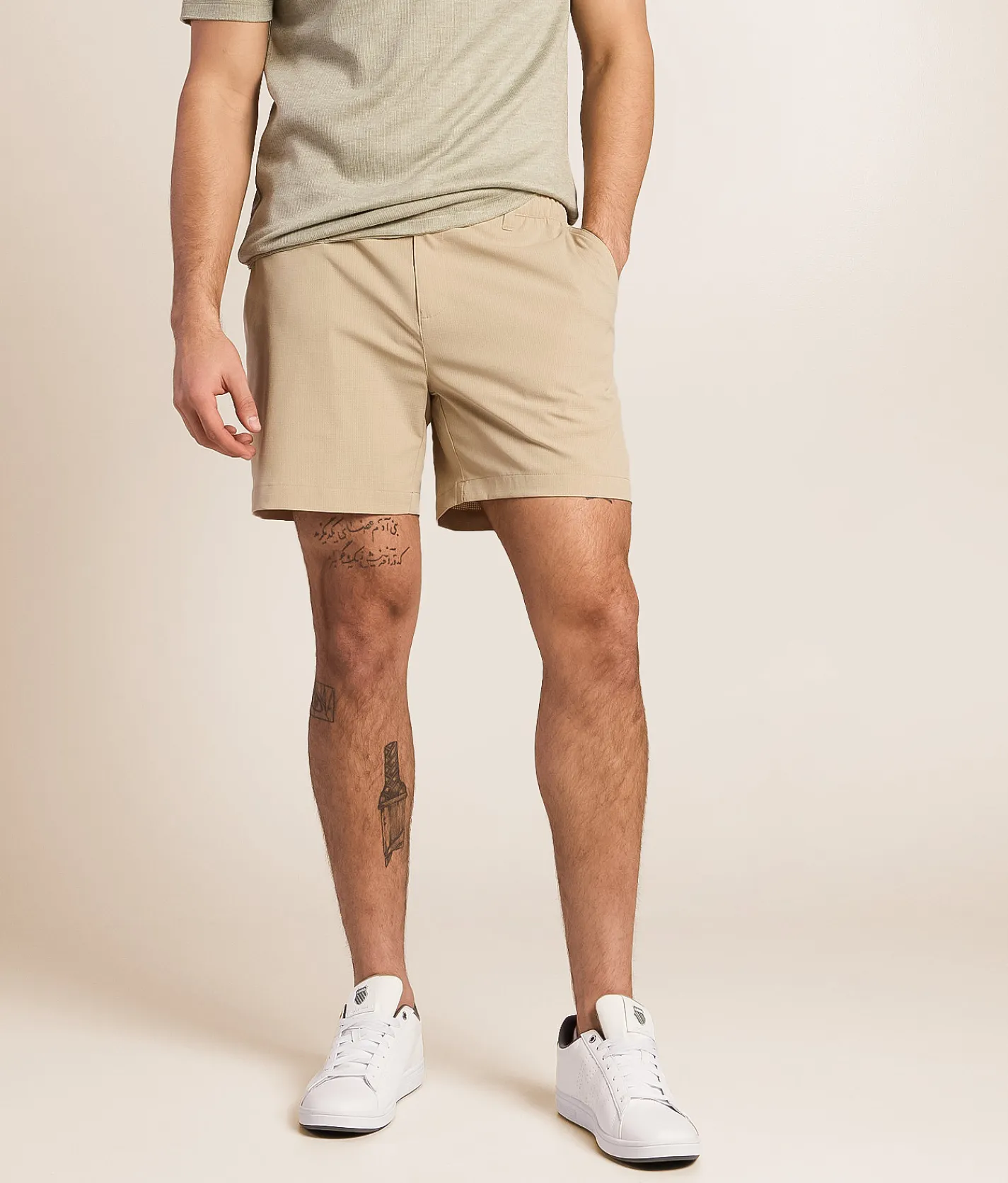 Chubbies The Peppercorns Breezetech Hybrid Stretch Short Medium Khaki Online